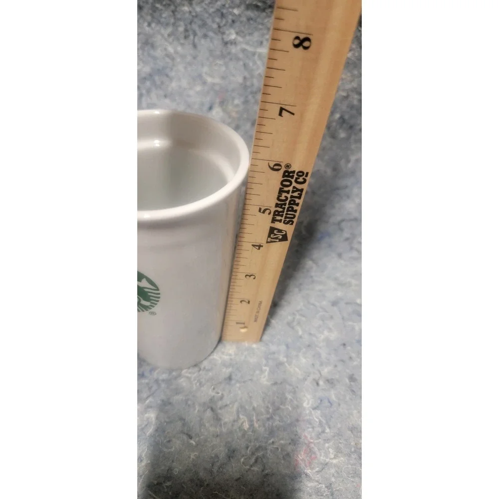 Starbucks‎ White Green Logo Ceramic Travel Tumbler with Side Lid 10oz